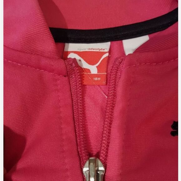 Little Girls PUMA Jacket Pink Size 18 Months - Picture 4 of 4